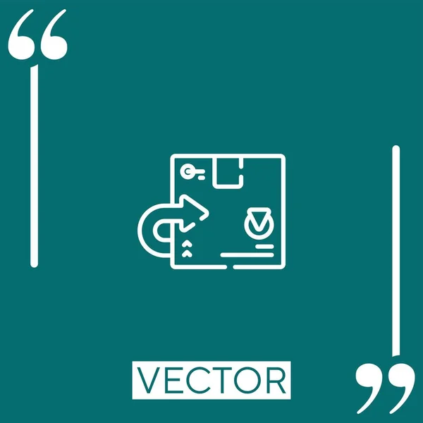 Envoyé Icône Vectorielle Icône Linéaire Ligne Caressée Modifiable — Image vectorielle