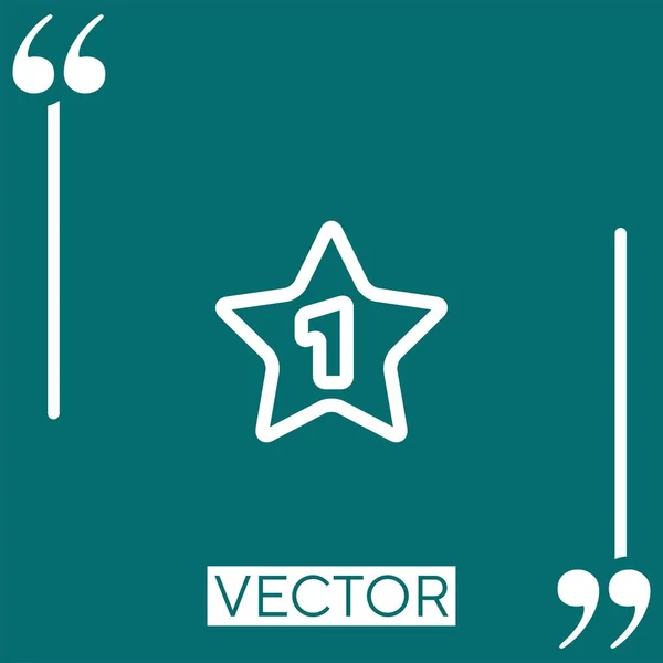 Estrella Vector Icono Icono Lineal Línea Acariciada Editable — Vector de stock