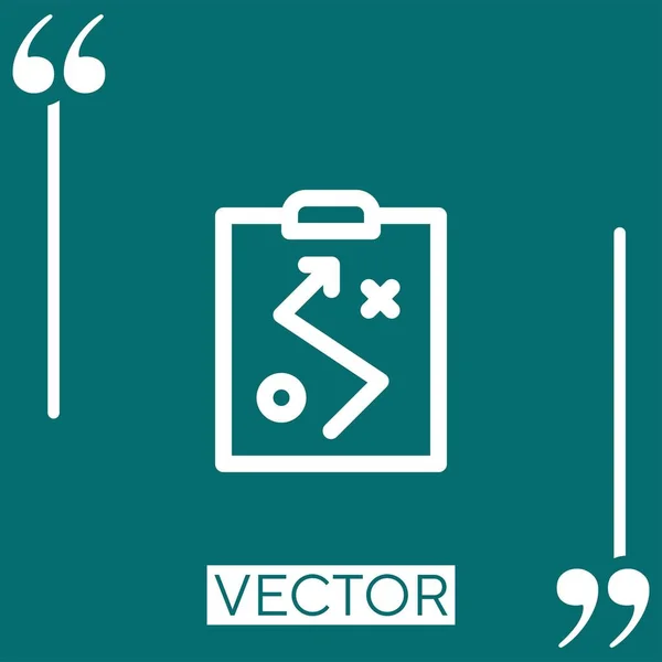 Icono Vector Estrategia Icono Lineal Línea Acariciada Editable — Vector de stock