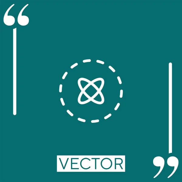 Ícone Vetor Circundante Ícone Linear Linha Encadeada Editável — Vetor de Stock