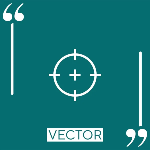 Target Vector Icon Icono Lineal Línea Acariciada Editable — Vector de stock