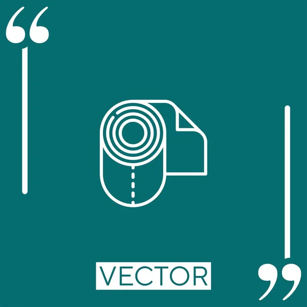 Toilettenpapier Vektor Symbol Lineares Symbol Bearbeitbare Strichlinie — Stockvektor