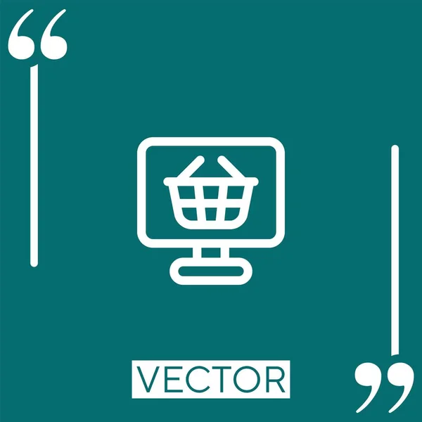 Comprar Icono Vector Línea Icono Lineal Línea Acariciada Editable — Vector de stock