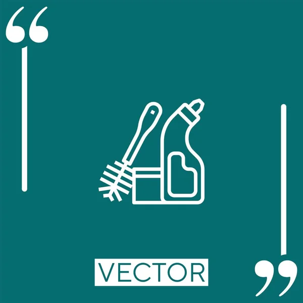 Limpiador Icono Vectorial Icono Lineal Línea Acariciada Editable — Vector de stock