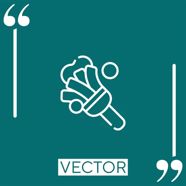 Limpieza Icono Vectorial Icono Lineal Línea Acariciada Editable — Vector de stock