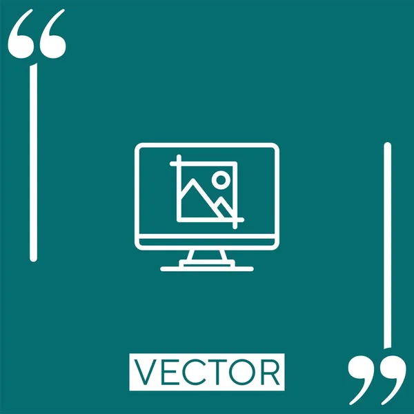 Icono Vector Cultivo Icono Lineal Línea Acariciada Editable — Vector de stock