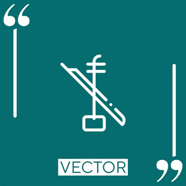 Erhu Vector Icon Linear Icon Editable Stroked Line — 图库矢量图片