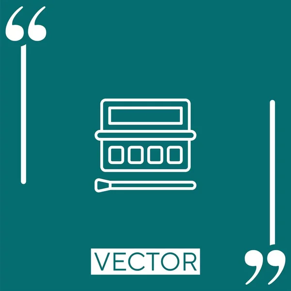Eye Shadows Vector Icon Linear Icon Editable Stroked Line — Vetor de Stock
