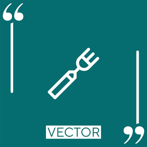 Fork Vector Icon Linear Icon Editable Stroked Line — Διανυσματικό Αρχείο