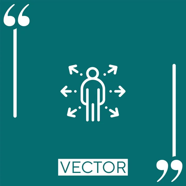 Humanpictos Icône Vectorielle Icône Linéaire Ligne Caressée Modifiable — Image vectorielle
