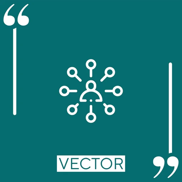 Einfluss Vektor Symbol Lineares Symbol Bearbeitbare Strichlinie — Stockvektor