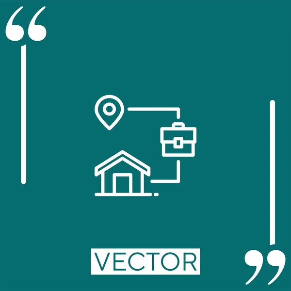 Location Vector Icon Icono Lineal Línea Acariciada Editable — Vector de stock