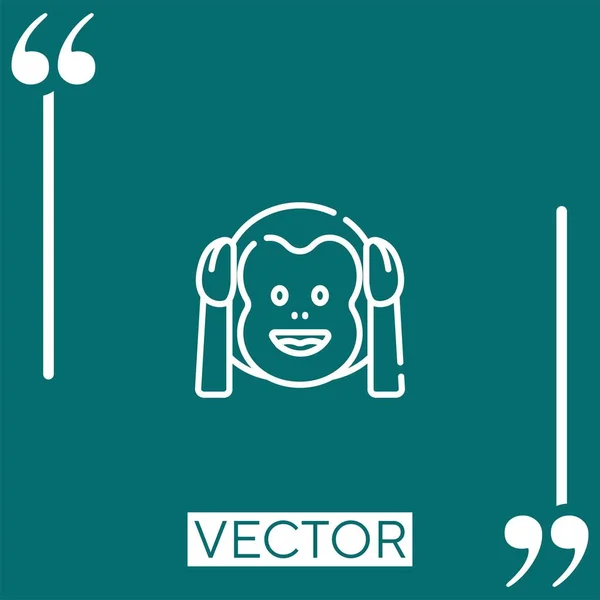 Mono Vector Icono Icono Lineal Línea Acariciada Editable — Archivo Imágenes Vectoriales