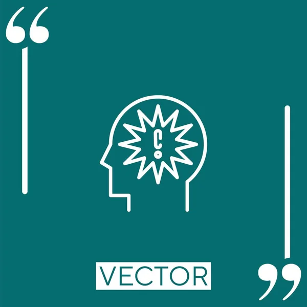 Ícone Vetor Pânico Ícone Linear Linha Encadeada Editável — Vetor de Stock