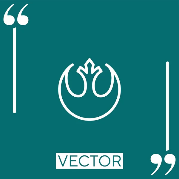 Rebel Alliance Vector Icon Linear Icon Редактируемая Линия — стоковый вектор