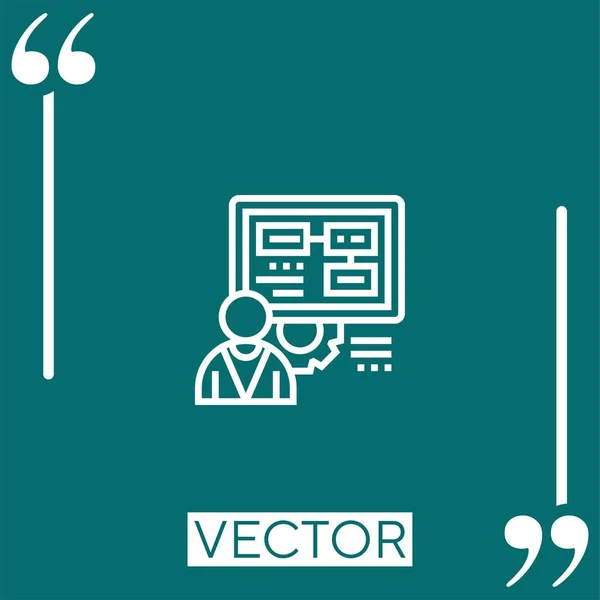 Requisitos Vector Icono Icono Lineal Línea Acariciada Editable — Archivo Imágenes Vectoriales