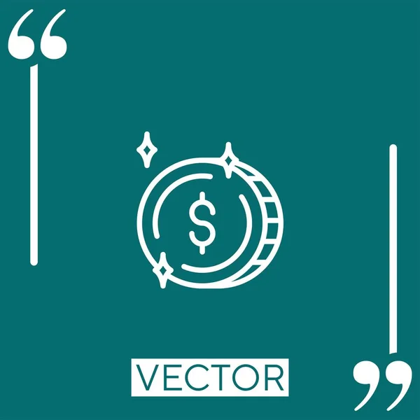 Recompensa Vector Icono Icono Lineal Línea Acariciada Editable — Vector de stock