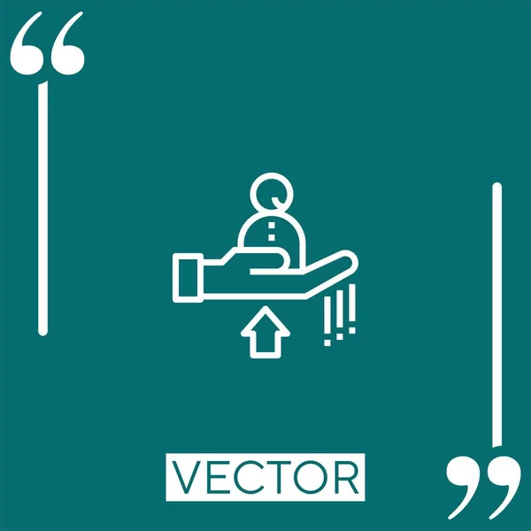 Envoyer Icône Vectorielle Icône Linéaire Ligne Caressée Modifiable — Image vectorielle