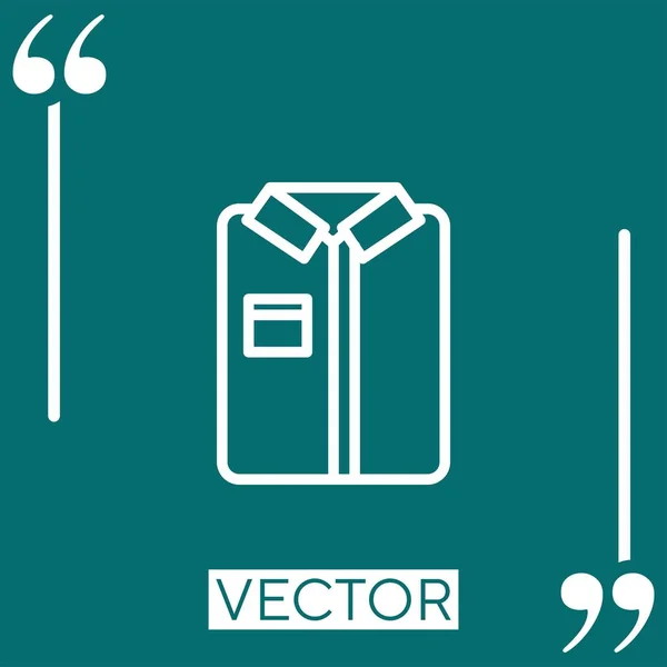 Camisa Vector Icono Icono Lineal Línea Acariciada Editable — Archivo Imágenes Vectoriales