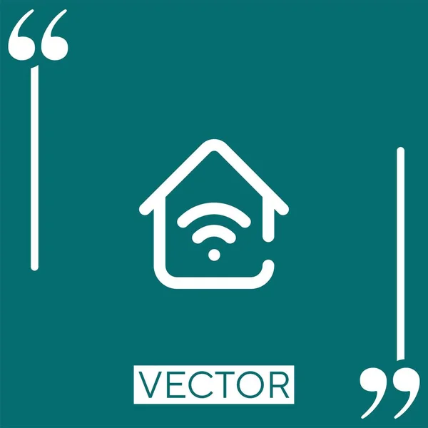 Smart Home Icône Linéaire Ligne Course Modifiable — Image vectorielle