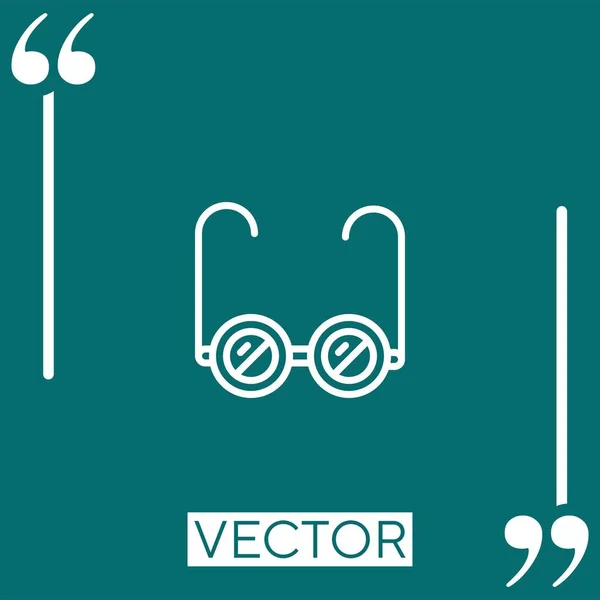 Sonnenbrillen Vektor Symbol Lineares Symbol Bearbeitbare Strichlinie — Stockvektor