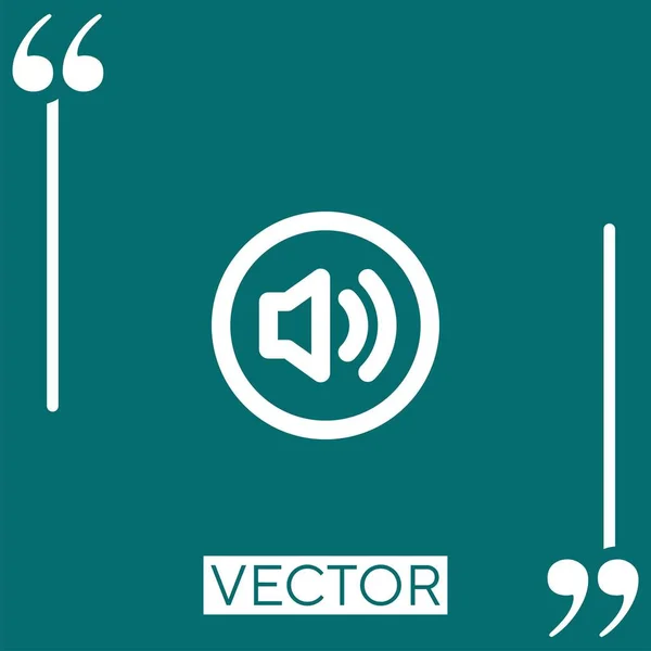 Lautstärke Vektor Symbol Lineares Symbol Bearbeitbare Strichlinie — Stockvektor