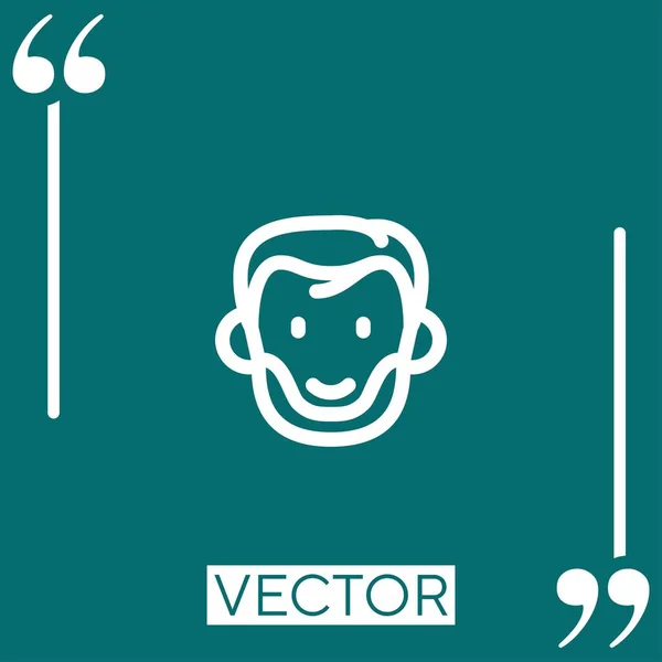 Abraham Lincoln Vector Icon Linear Icon 수있는 스트로크 — 스톡 벡터