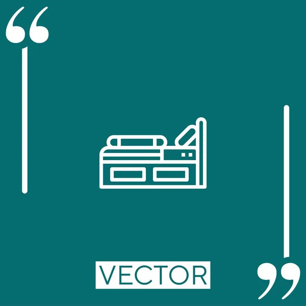 Иконка Bed Vector Редактируемая Линия — стоковый вектор