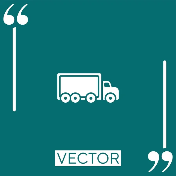 Cargo Truck Vector Icon Linear Icon Editable Stroked Line — Stock Vector