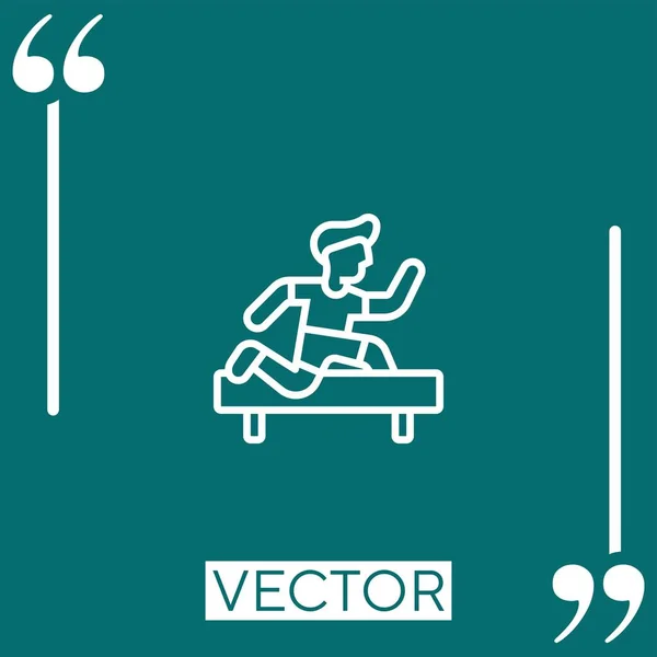 Herausforderung Vektorsymbol Lineares Symbol Bearbeitbare Strichlinie — Stockvektor