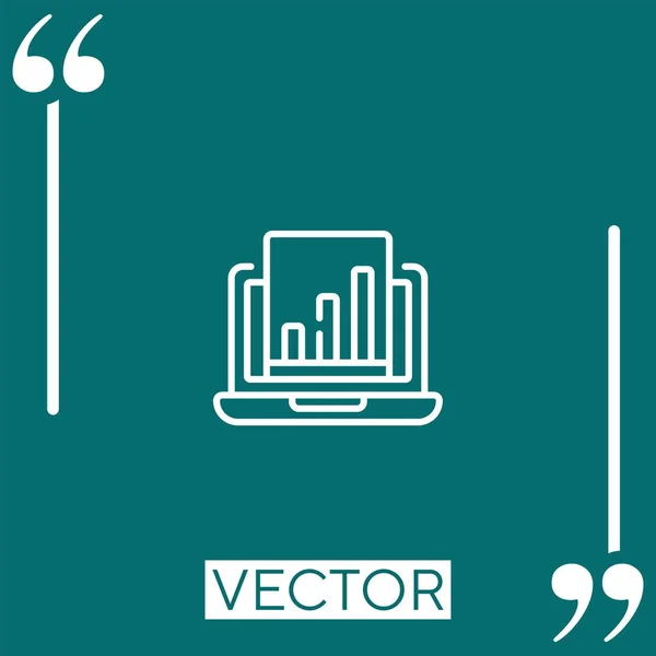 Graphique Icône Vectorielle Icône Linéaire Ligne Caressée Modifiable — Image vectorielle