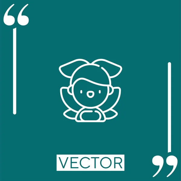 Сказочная Векторная Икона Линейная Редактируемая Линия — стоковый вектор