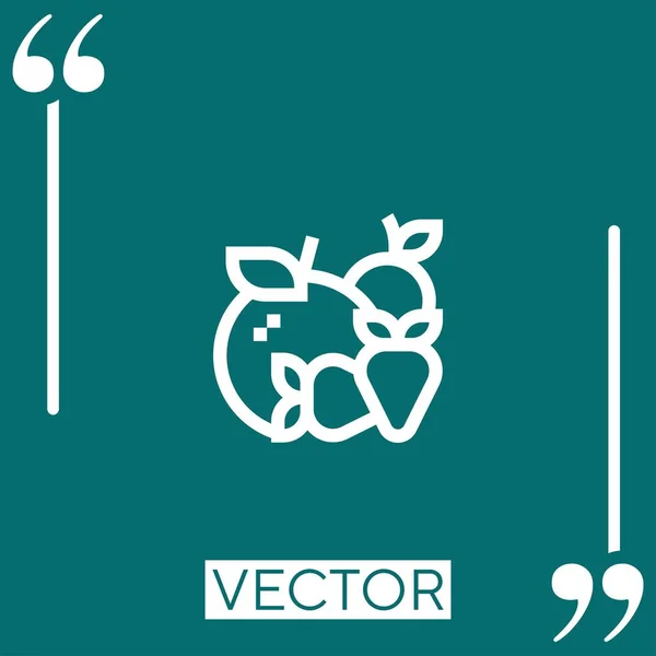 Иконка Вектора Здорового Питания Редактируемая Линия — стоковый вектор