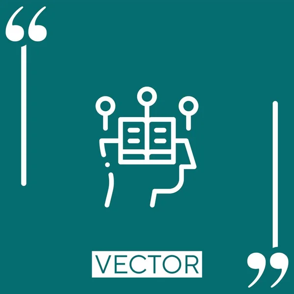 Leren Vector Icoon Lineair Icoon Aanpasbare Streepjeslijn — Stockvector