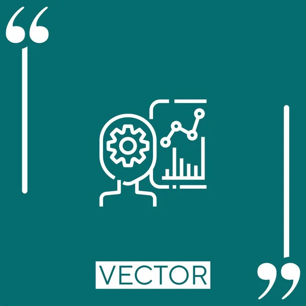 Icono Del Vector Producción Icono Lineal Línea Acariciada Editable — Vector de stock
