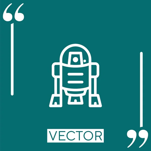 Vektorsymbol Lineares Symbol Bearbeitbare Strichlinie — Stockvektor