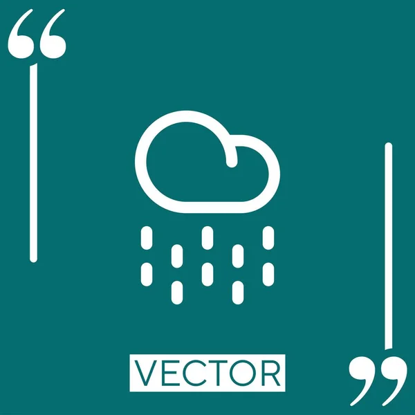 Regenvektorsymbol Lineares Symbol Bearbeitbare Strichlinie — Stockvektor