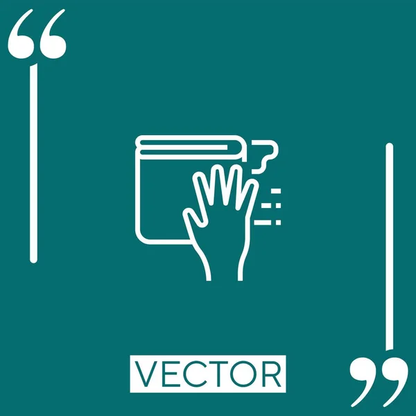 Ícone Vetor Scrub Ícone Linear Linha Encadeada Editável — Vetor de Stock