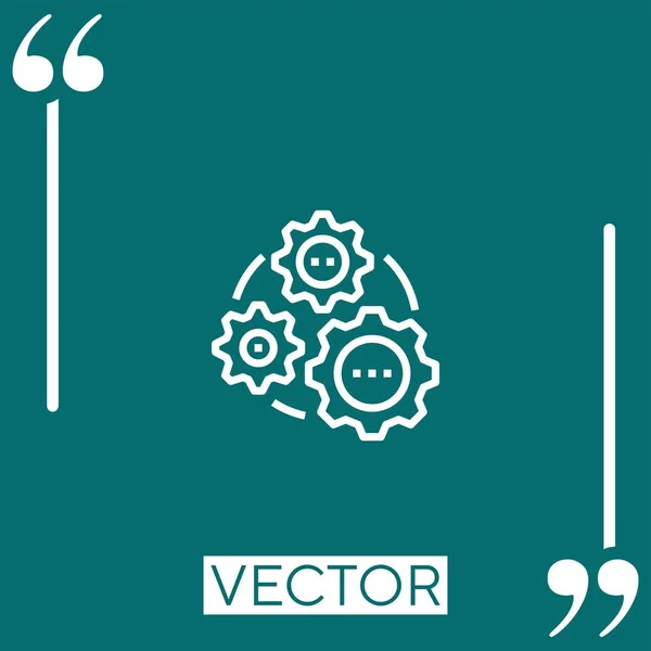 Vektorsymbol Lineares Symbol Setzen Bearbeitbare Strichlinie — Stockvektor