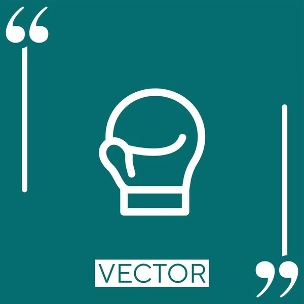 Иконка Векторными Перчатками Редактируемая Линия — стоковый вектор