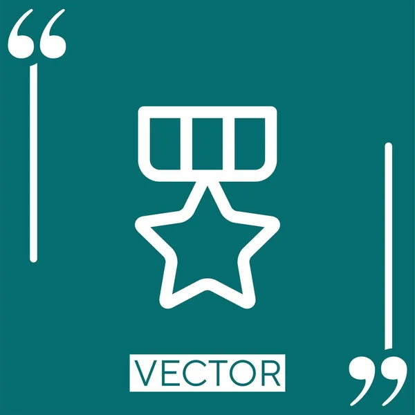 Icono Vector Condecoración Icono Lineal Línea Acariciada Editable — Vector de stock