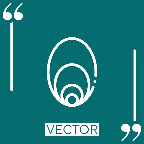Значок Вектора Распределения Линейный Значок Редактируемая Линия — стоковый вектор