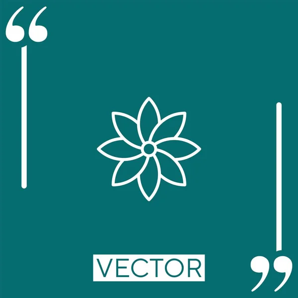 Иконка Цветочного Вектора Редактируемая Линия — стоковый вектор