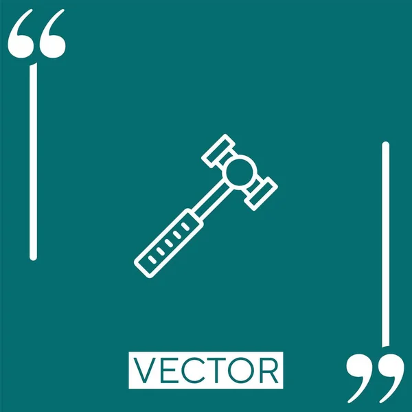 Значок Вектора Молота Линейная Икона Редактируемая Линия — стоковый вектор