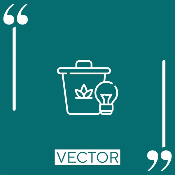 Icono Vector Energía Icono Lineal Línea Acariciada Editable — Vector de stock