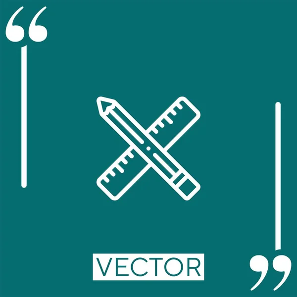 Mesure Icône Vectorielle Icône Linéaire Ligne Caressée Modifiable — Image vectorielle