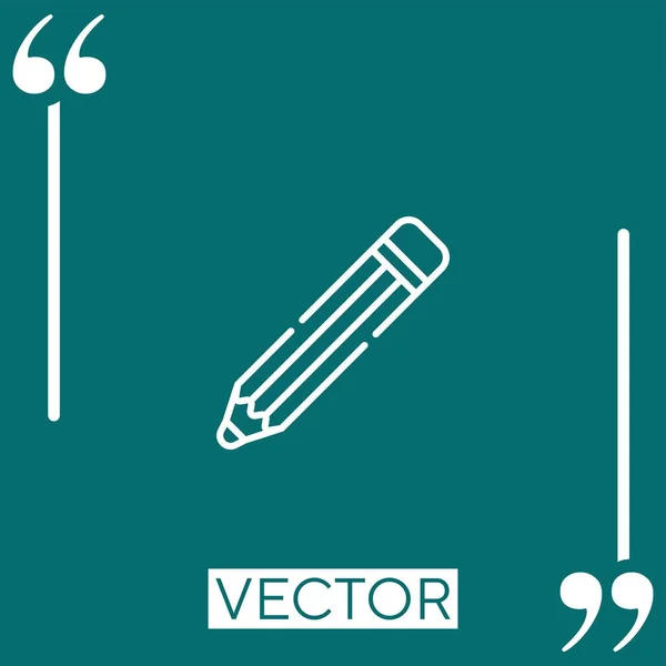 Ikona Vektoru Tužky Lineární Ikona Upravitelná Čára — Stockový vektor