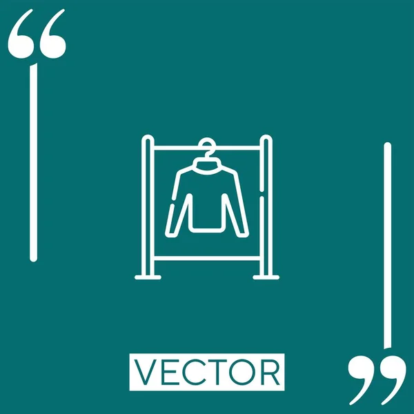 Rack Vektor Symbol Lineares Symbol Bearbeitbare Strichlinie — Stockvektor