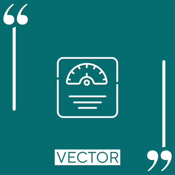 Skalierungs Vektorsymbol Lineares Symbol Bearbeitbare Strichlinie — Stockvektor