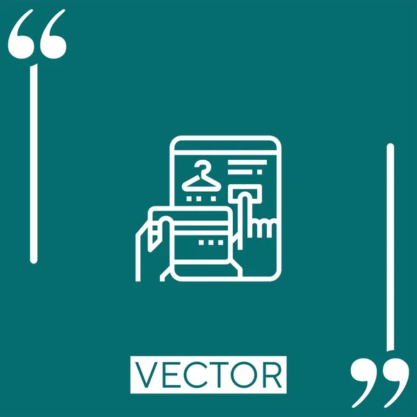 Shopping Vector Icon Linear Icon Editable Stroked Line — Stock Vector
